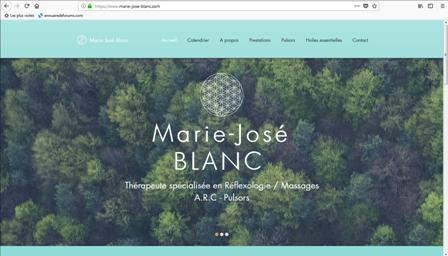 Site de Marie-José Blanc Thérapeute spécialisée en Réflexologie Massages